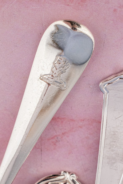 Antique English Silverplate Serving Spoon