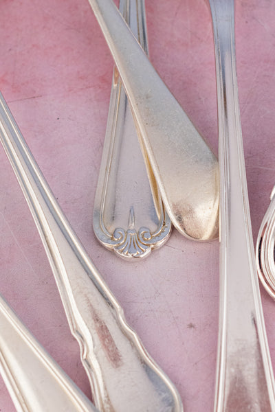 Antique English Silverplate Serving Spoon