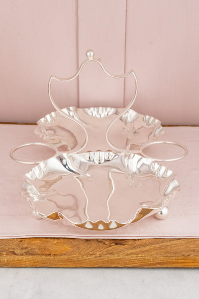 Antique English Silverplate Strawberry Stand