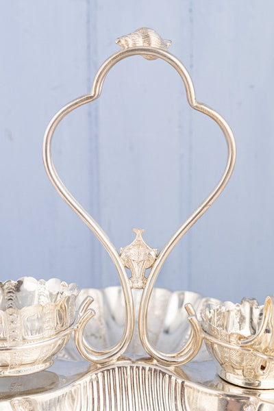 Antique English Silverplate Dessert Stand