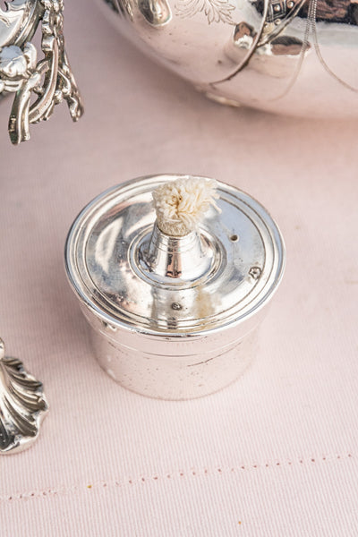 Antique Silverplate Tipping Pot on Warming Stand