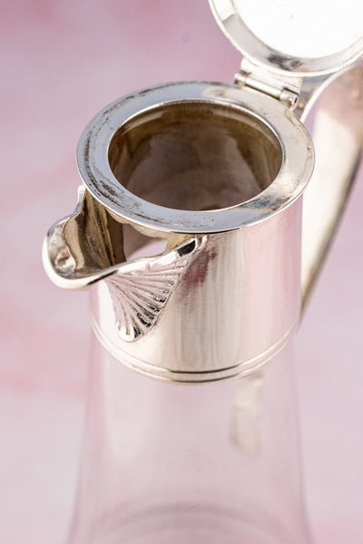 Antique Silverplate & Glass Claret Jug