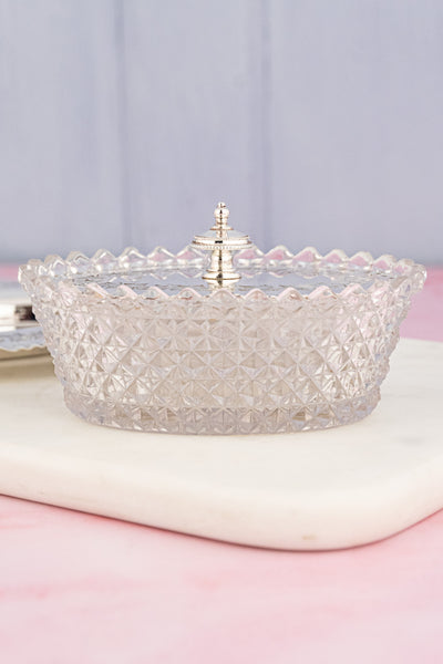 Antique Silverplate & Cut Glass Dish