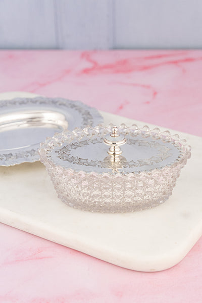 Antique Silverplate & Cut Glass Dish