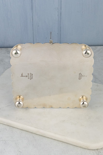 Antique Silverplate and Glass Sardine Box