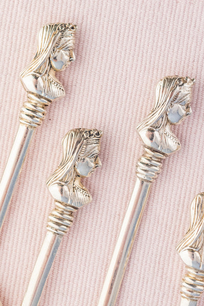 Antique Sterling Silver Queen Victoria Teaspoon - Set of 6