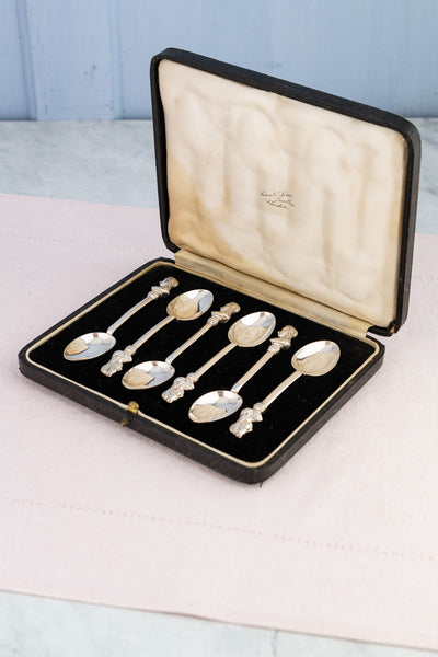 Antique Sterling Silver Queen Victoria Teaspoon - Set of 6