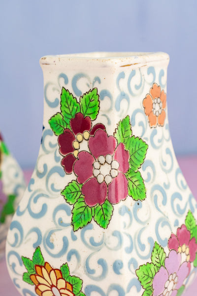 Antique French Butterfly Vase Pair