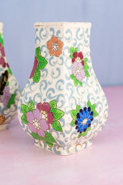 Antique French Butterfly Vase Pair