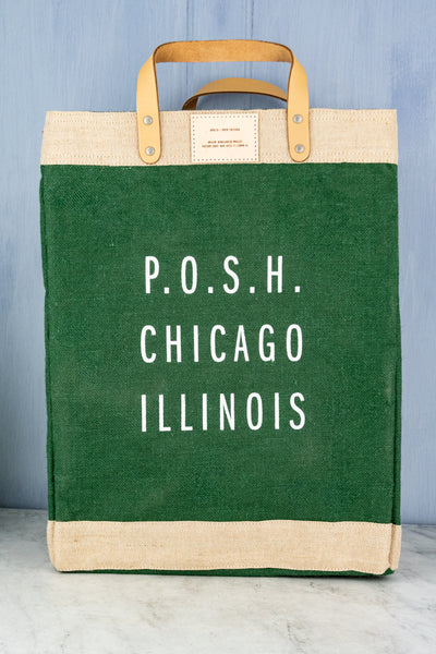 Apolis Field Green P.O.S.H. Market Bag with Shoulder Strap