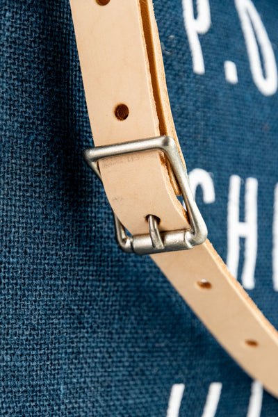 Apolis Navy Blue P.O.S.H. Market Bag with Shoulder Strap