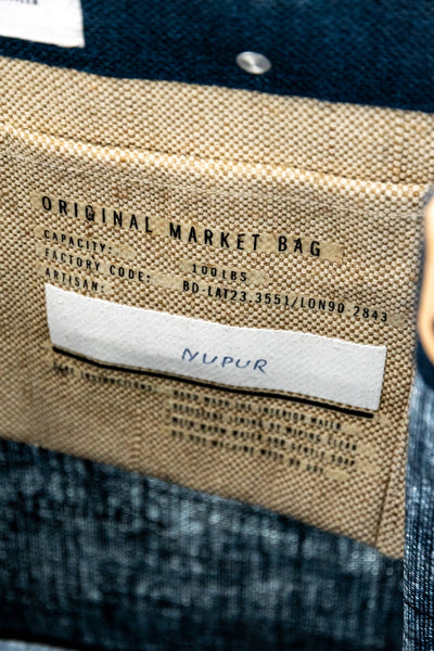 Apolis Navy Blue P.O.S.H. Market Bag with Shoulder Strap