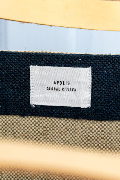 Apolis Navy Blue P.O.S.H. Market Bag with Shoulder Strap