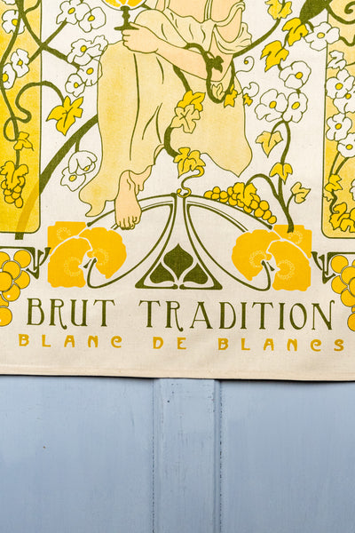 Art Nouveau Champagne Tea Towel