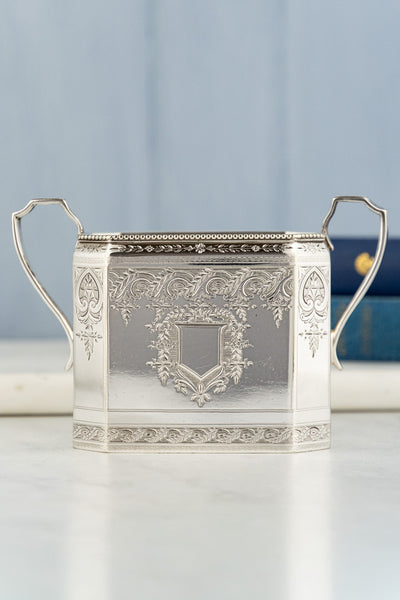 Antique Octagonal Silverplate Tea Service