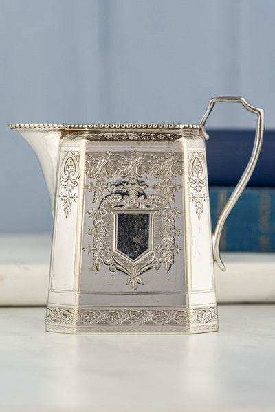 Antique Octagonal Silverplate Tea Service