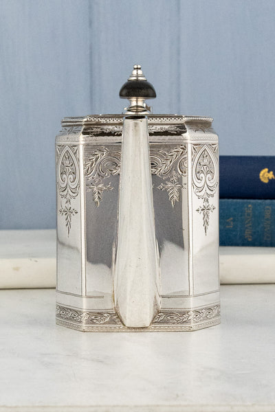 Antique Octagonal Silverplate Tea Service