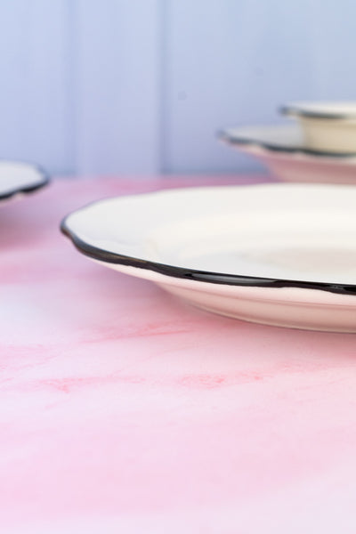 Black Band Scallop Edge Salad Plate