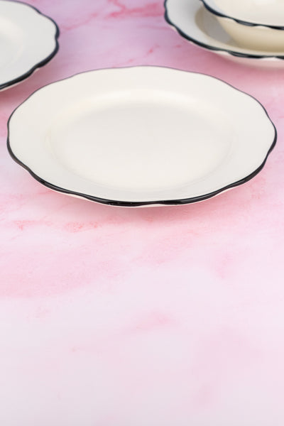 Black Band Scallop Edge Salad Plate