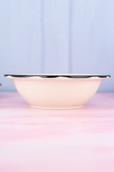 Black Band Scallop Edge Bowl