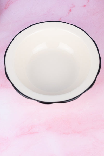 Black Band Scallop Edge Bowl