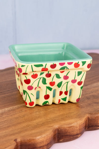 Cherry Ceramic Berry Basket