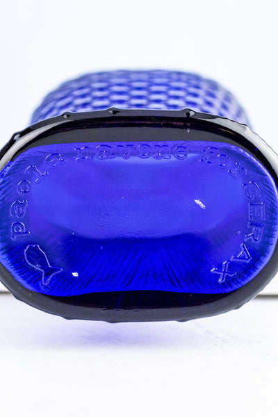 Cobalt Glass Fish Carafe