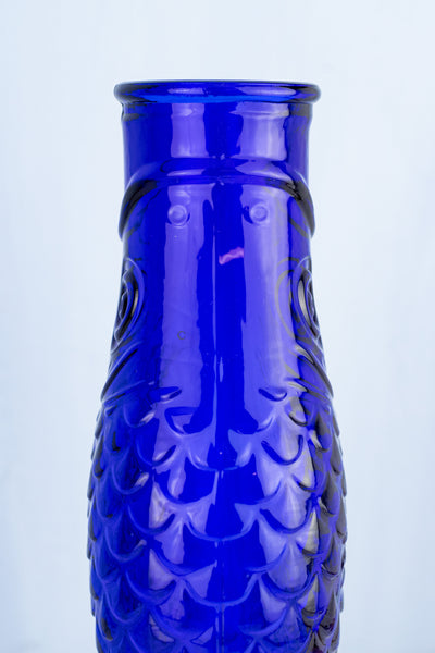 Cobalt Glass Fish Carafe