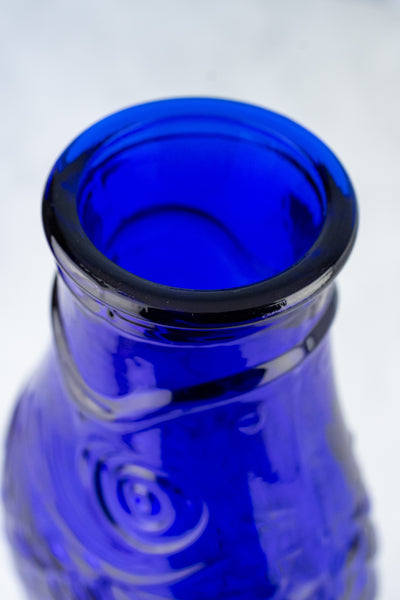 Cobalt Glass Fish Carafe