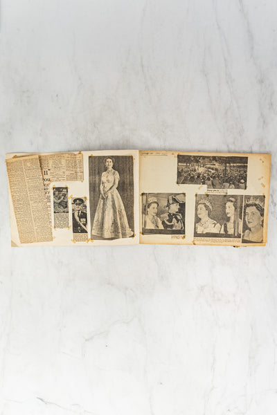 Vintage Queen Elizabeth II Coronation Scrapbook