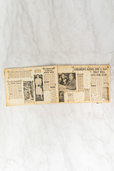 Vintage Queen Elizabeth II Coronation Scrapbook