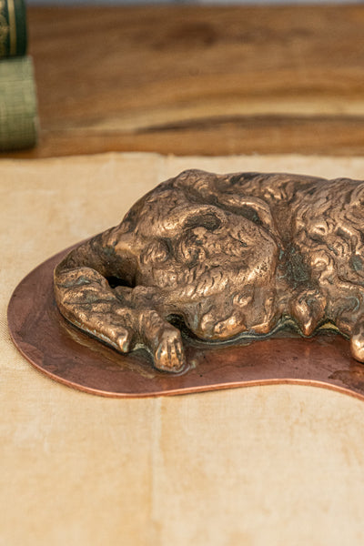 Antique French Spaniel Inkwell
