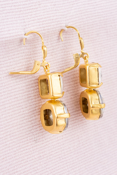 Double Stone Earrings