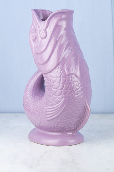 English Ceramic Fish Gluggle Jug