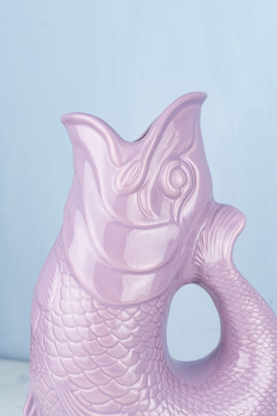 English Ceramic Fish Gluggle Jug