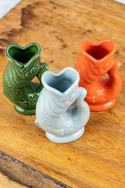 English Ceramic Fish Mini Gluggle Jug