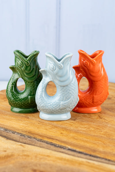 English Ceramic Fish Mini Gluggle Jug