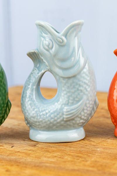 English Ceramic Fish Mini Gluggle Jug
