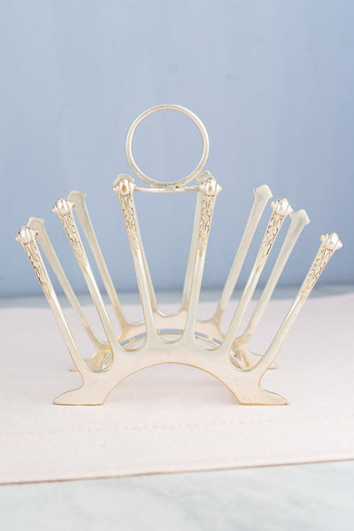 Antique English Silverplate Toast Rack