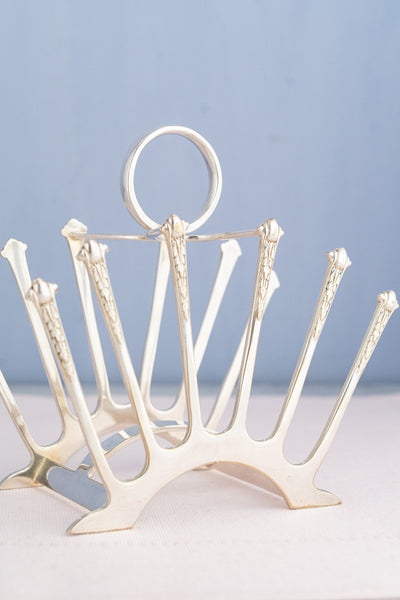 Antique English Silverplate Toast Rack