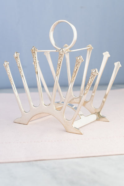 Antique English Silverplate Toast Rack