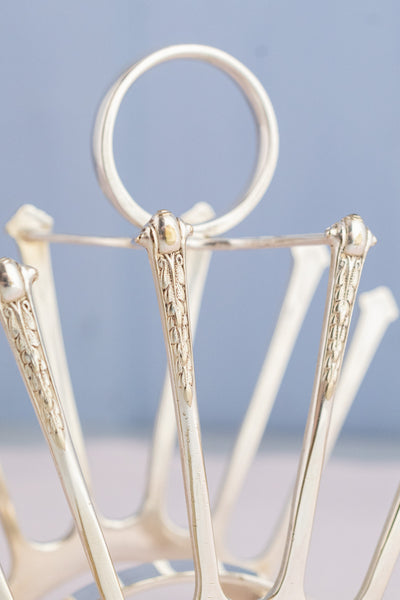 Antique English Silverplate Toast Rack