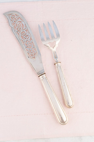 English Silverplate Fish Servers