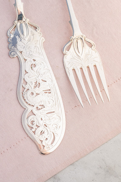 English Silverplate Fish Servers