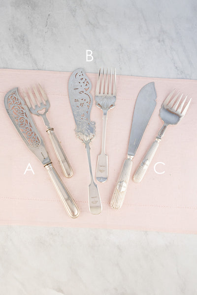 English Silverplate Fish Servers