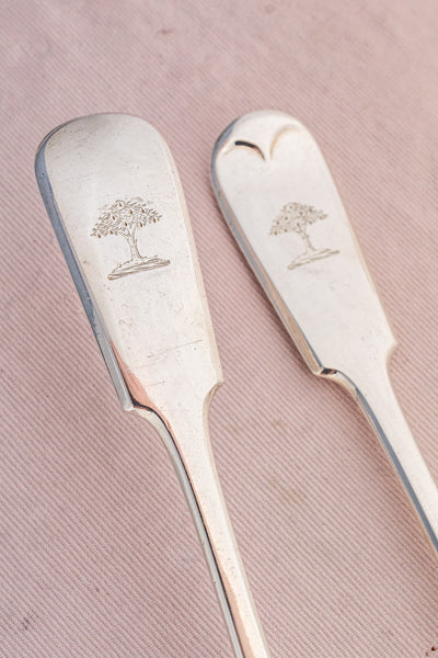 English Silverplate Fish Servers