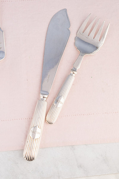 English Silverplate Fish Servers