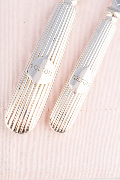 English Silverplate Fish Servers