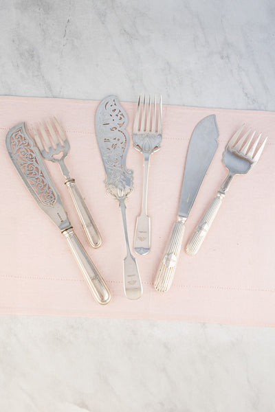 English Silverplate Fish Servers