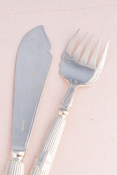 English Silverplate Fish Servers